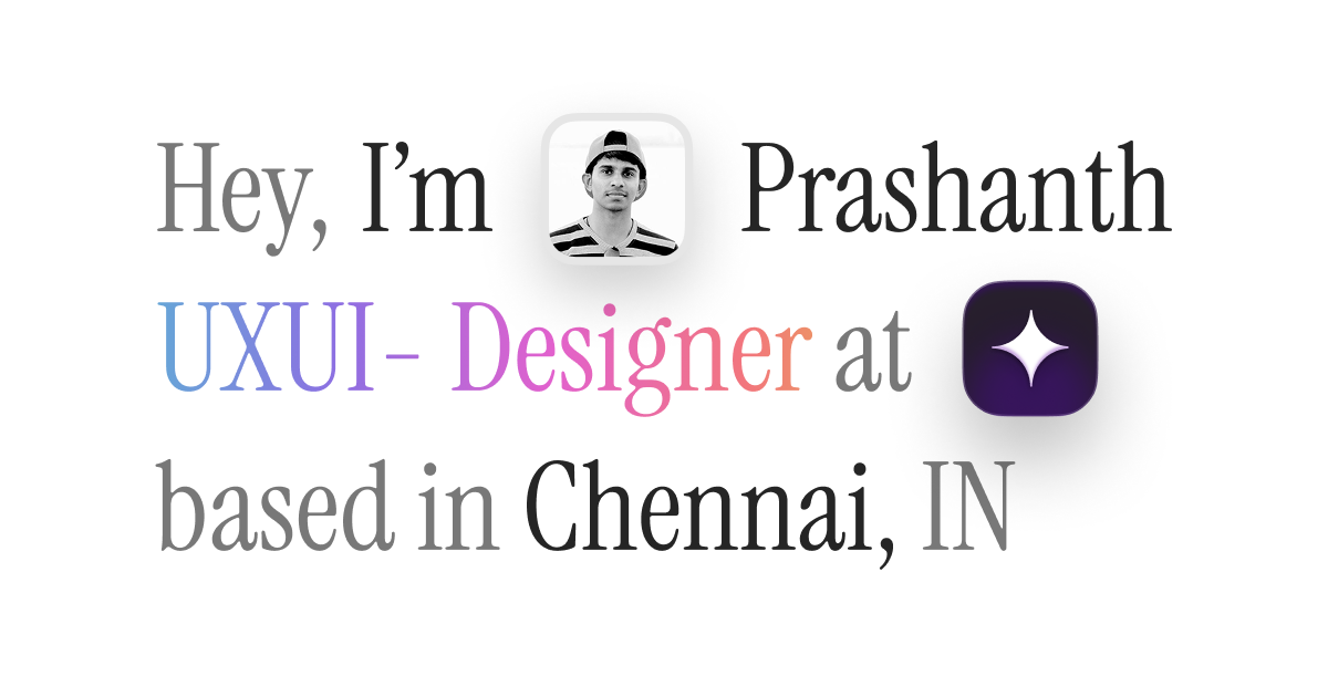 Prashanth KS - UXUI Designer | SaaS & AI Products